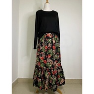 Summer Maxi Skirt with Frills and Gathers