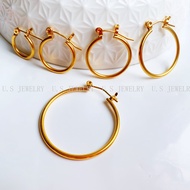 US 10K GOLD HOOP EARRING FOR KIDS AND ADULT HYPOALLERGENIC