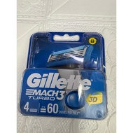 GILLETTE MACH3 TURBO BLADES (4pcs)