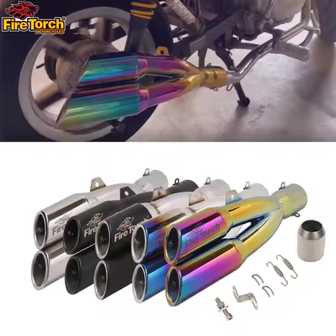 Motorcycle Exhaust Modified Muffler With Removable Double Holes Espace Moto DB Killer For CBR500 Z40