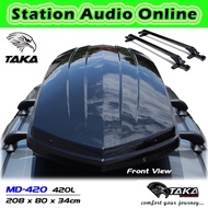 TAKA MD-420 Car Roof Box [Explorer Series] [XL Size] [Glossy Black] Cargo ROOFBOX