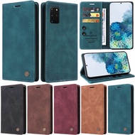 Luxury Casing For Samsung Galaxy A51 A71 A31 A21 A20 A30 A50 A70 A30s A50s A70s A21s M31 Matte Book Wallet Card Slot Soft Leather Flip Stand Skin Protect Cover Case