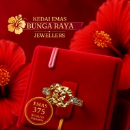 BRJ Cincin Batu Emas 375 Original | Ready Stock | Cincin Tunang & Nikah Wanita