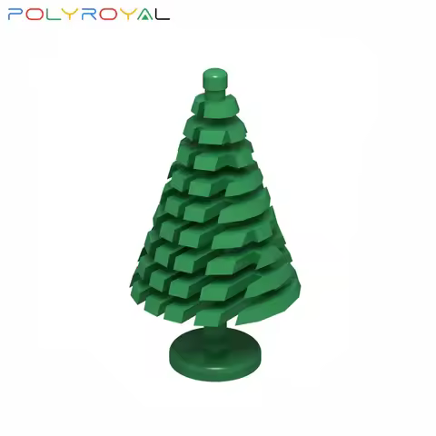 POLYROYAL Building Blocks parts 4x4x6 2/3 Big Pine Tree Christmas Tree 10 PCS MOC Compatible With br