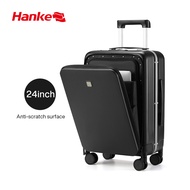 HANKE 22/24 Inch Front Opening Travel Luggage Women Small Suitcase 18/20 Inch Cabin Size Hand Carry Aluminum Frame Trolley Case H9831S