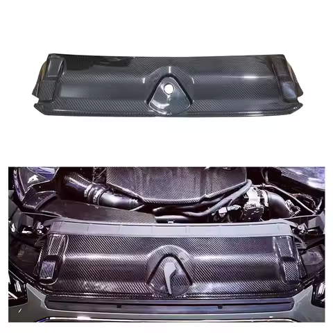 3K Twill Carbon Weave in Glossy Finish Carbon Fiber Water Tank Cover Plate Engine Cover For AUDI A4 