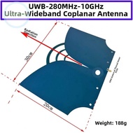 UWB Antenna 10W Power Handling 280MHz To 10GHz Range 50 Ohms Impedance