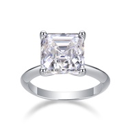 6 ct princess cut moissanite ring with certificate