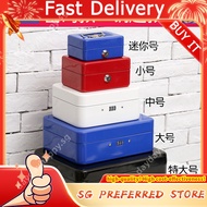 【cash box】Double Layer Money Storage Box Iron Cash Box Coins And Jewel Deposit Security