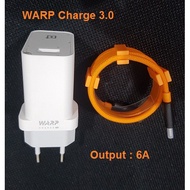 OnePlus Charger Maxtor WARPCHarge 3.0 6A + Cable type-C - White