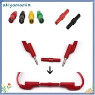 AKIYAMAMIOAQ 4mm to 4mm Banana Plug Banana Plug Connector DIY Extension Assembly Test Electrical Fem