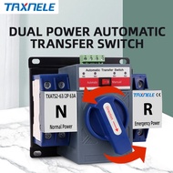 TAXNELE Ats 2P 63A 230v Micro Circuit Breaker Dual Power Automatic Transfer Switch Auto Transfer Swi