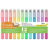 feela 12 Colors Bible Gel Highlighters, Gel Highlighter Markers Study Kit, Good For Highlighting Jou