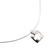 二手蒂芬妮（Tiffany & Co.）穿孔十字架項鍊/頸鍊，純銀（925），約6.5克。女士款。