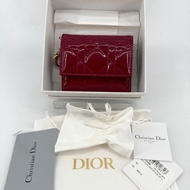 (preloved)Reu 39415 Christian Dior - Patent Leather Cannage Trifold Wallet