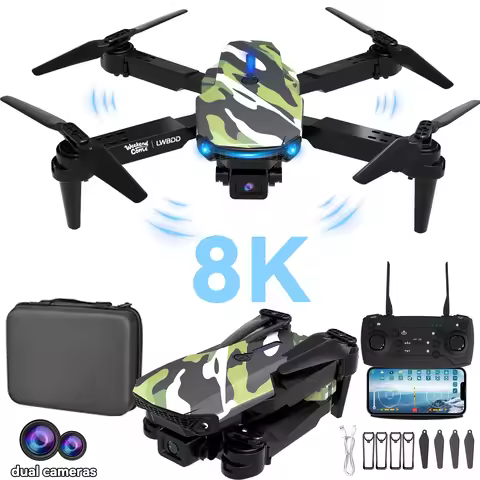 E88 camouflage foldable drone, equipped with dual high-definition cameras, 360 ° roll, one click tak