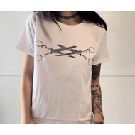 🖤Penghantaran 24 Jam COD🖤Baju T Wanita Musim Panas Gaya Grunge 90an Punk Emo Kpop Cetakan Moden Gaya