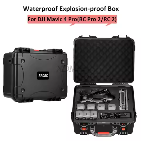 Hard Shell Large Capacity Explosion Proof Case For DJI Mavic 4 Pro RC 2/RC Pro 2 Waterproof Protecti