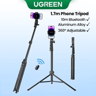 UGREEN Phone Tripod Stand Foldable Aluminum Phone Holder Universal Tripode Travel Mount for Gopro iP