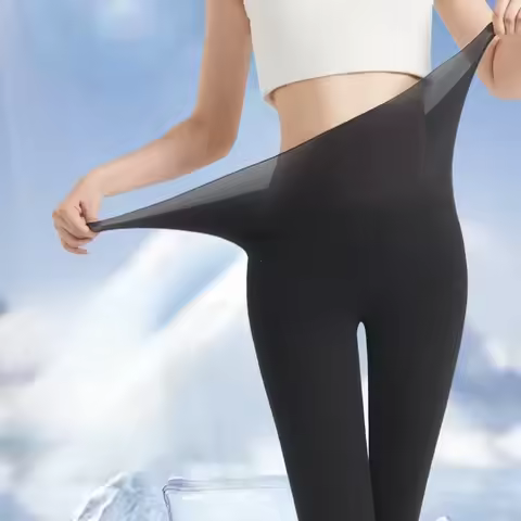 Women's Legging Outer Wear Silky Sunscreen Thin Summer Cool Feeling High Waist Yoga Pants Elastic Sk