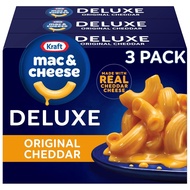 Macaroni Noodles and Kraft Cheese Deluxe Original Mac & Cheese Macaroni and Cheese Dinner, 3 ct Pack