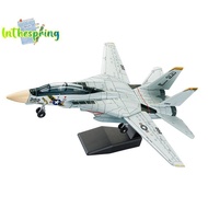 [spring-t] 1:72 Scale F-14 Tomcat Fighter Jet Model - White & Bla ABS Plastic Aircraft With Detailed