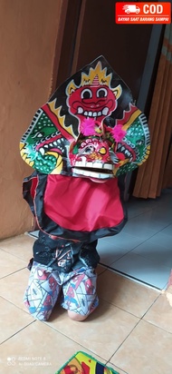 Barongan Devil Warna Merah barongan anak2 umur 10 barongsai anak caplokan asli reok ponorogo besar m