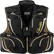 GM2332 Short Half Mesh Vest, Black x Gold, 7L