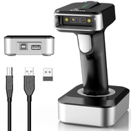 【👍👍👍Seller recommend & Fast delivery】Eyoyo เครื่องสแกนรหัสแท่ง 2D 1D Barcode Scannerพร้อมฐานผ่านบลูท