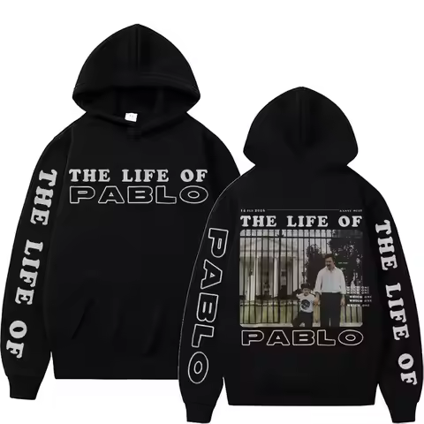 Rapper Kanye West & Escobar Jeen Yuhs The Life of Pablo Inspired Album Cover Graphic Hoodie Sweatshi
