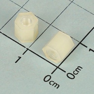 [50 Pieces]- HEX-M3 Plastic Pillars 6mm Long