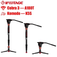 IFOOTAGE Cobra 3 A180TCamera MonopodAluminum Professional Video Monopod with Tripod BaseSuitable for
