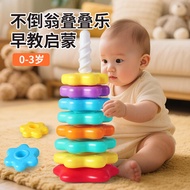 Rainbow Zhuanzhuanle One-Year-Old Baby Toys Zhuan Tower Stacking Music Baby 6 Months Over 2 Toys Chi