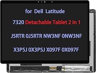13.3" LCD Replacement for DELL Latitude 7320 Detachable Tablet 2 in 1 Touch Screen Digitizer Assembl