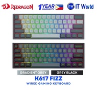 Redragon K617-RGB Fizz Hot-swappable Wired Keyboard Red Switch - Gradient Grey | Grey Black itw