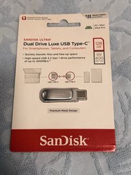 (全新) SanDisk 128GB SanDisk Ultra Dual Drive Luxe USB 3.2 Gen 1 Type-C (Type-C and Type-A) 鋁金屬雙用隨身碟 f