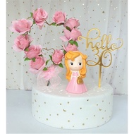 Birthday Cake Topper | Pretty Lady Cake Decoration with 30th Birthday Topper | 30th and 40th Birthda