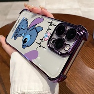 OnePlus 13 13T 12 11 5G Nord CE5 Lite CE2 Lite 5G Custom Name Stitch Clear Case Air Cushion Shockpro