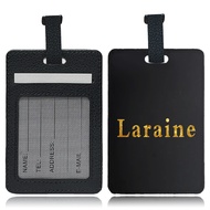 Customized Name Leather Baggage Luggage Tag Airplane Pass Boarding Suitcase Handbag Travel Accessori