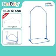 Mas Baby XL Size Spring Cot Full Set Cradle Stand Baby with Motor