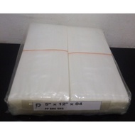 PP Plastic Bag / 5 x 12 inch Clear PP 04 (0.04mm) Plastic Bag / Thin PP Bag / Jenis Nipis / Pembungk