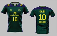 เสื้อแขนสั้นพิมพ์ลาย(หน้า-หลัง) ลายVNL BRAZIL1 #เสื้อวอลเลย์บอล #เสื้อกีฬา ใส่ได้ทั้งชายและหญิง