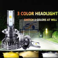 3 Color 220W Car LED Headlight Bulb 28000LM LED Hi/Lo Beam Lamp H4 H7 H11 9005 9006 9012 3000K 4500K