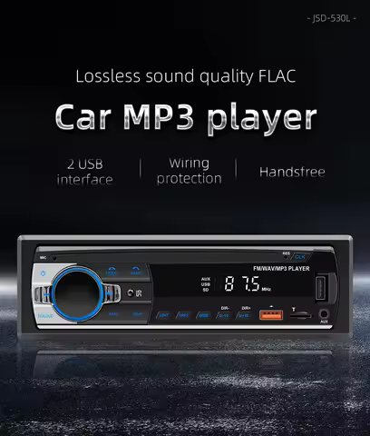 Car Radio Stereo Player Digital Bluetooth MP3 Player JSD-530 520 60Wx4 FM Audio Stereo Music USB/SD 