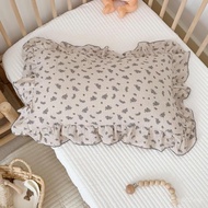 BuLuTu Blue Orchid Flower with Dots Design Kids Pillow Case Standard Size, 20"x26", 1 pc, Soft Breat