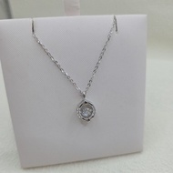 Gold Shop PT950 White Zircon Pendant Chain Shaking Birthday/Valentine's Day Gift