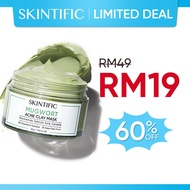 SKINTIFIC Mugwort Mask Anti Pores & Acne Clay Mask Moisturizing Mud Mask Reduce Redness Skincare Anc