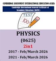 Igcse PHYSICS 0625 Past Papers 2IN1 VERSION(PAPER 246) 2017/2021- Feb/March 2026!