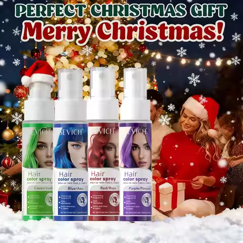 Christmas Hair Colors Spray Temporary Hair Colour Spray Purple Green Hair Dye Spray One-Time Hair Dy