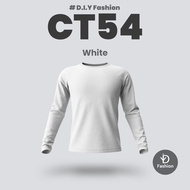 OREN SPORT Long Sleeve Plain T-shirt - White (Unisex) CT54